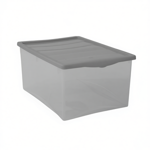 Caja de Almacenamiento Spring L Gris 575x410x560mm PP 20-35L Transparente, Contenedor de Diseño para Organización del Hogar - Product Image 1