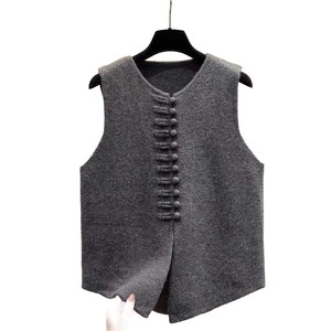 Chaleco de Lana para Mujer, Tejido, con Botones, Estampado, Ecológico, a la Moda, Otoño 2026, Venta al Por Mayor de Boutique - Product Image 6