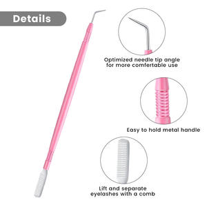 Outils de lifting des cils roses pour femmes, meilleur acier léger, meilleur design, logo personnalisé, outil de lifting des cils de haute qualité, Bahasa Pro - Product Image 4