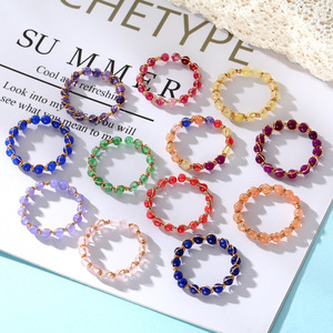 Anillos de Cristal Natural Hechos a Mano, Diseño Geométrico, Joyería de Moda Unisex, Regalo, Origen Yiwu JZ 00005 - Product Image 1