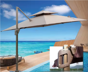<span class=keywords><strong>Parasol</strong></span> de terrasse moderne de 3 m, écologique, imperméable, résistant au vent, protection <span class=keywords><strong>UV</strong></span> <span class=keywords><strong>50</strong></span>+, avec base réglable et structure en aluminium pour l'extérieur - Product Image 4