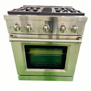 30 Inch 4.6 Cu. Ft. Freestanding Gas <b>Range</b> Cooker with 4 Burner & Convection Oven in Stainless Steel for Household Use - Product Image 1