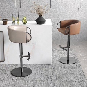 Tabourets de <span class=keywords><strong>bar</strong></span> meubles de luxe Restaurant cuisine nordique <span class=keywords><strong>pas</strong></span> <span class=keywords><strong>cher</strong></span> chaise haute comptoir tabourets de <span class=keywords><strong>bar</strong></span> en métal modernes avec dossier - Product Image 2