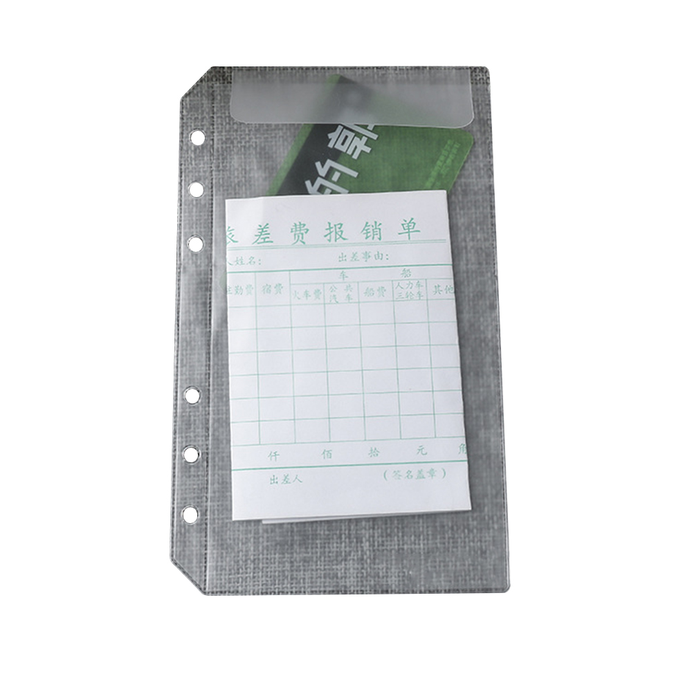 A6 6 отверстий связующие карманы прозрачный пластиковый водонепроницаемый ПВХ чехол