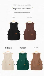 Delantal de Cocina Funcional con Tirantes Ajustables en el Cuello y Lazos en la Cintura, Personalizable para Restaurante, Uniforme Unisex de Poliéster/Algodón - Product Image 6