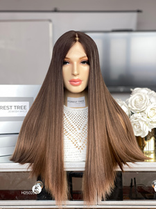 Perruque juive casher de qualité supérieure, 100% cheveux humains vierges européens, transparente HD, pour un look luxueux et ultra-léger - Product Image 1