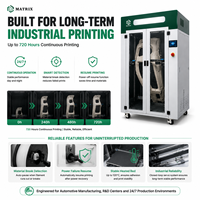 Printer 3D FDM Format Besar Baru Sistem Servo Loop Tertutup Industri PLA Volume Cetak 600x600x1000mm Tempat Cetak Berpemanas Auto Leveling
