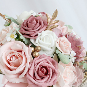 Nouveau design professionnel de bouquet de mariée artificiel, acheter des bouquets de demoiselles d'honneur, fleurs artificielles pour mariage - Product Image 5