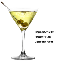 Verre à cocktail classique coloré de 4 oz, 6 oz, 8 oz, 10 oz pour Manhattan, Daiquiri, Margarita, Martini, pour l'Italie, Big Whale Senator's Club