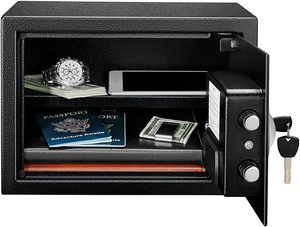 AJF Basics Black Steel Safe Security Box Secret Stash Luxury Money elettronica Keypad di sicurezza cassetta di sicurezza - Product Image 4