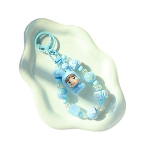 Creative for Labubuu <b>Bottle</b> <b>Opener</b> <b>Keychain</b> Hand-Painted Beaded Pendant Cute Backpack Bag Accessory Gifts - Product Image 5