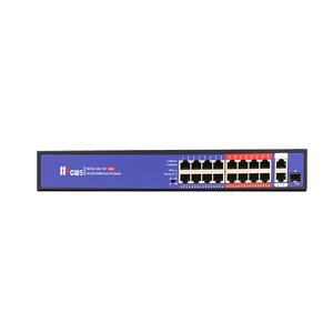 Switch PoE No Administrado con 16 Puertos 10/100M + 2 Puertos Uplink RJ45 10/100/1000M y 1 Puerto SFP 1000M - Product Image 1