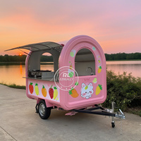 2025 remorque alimentaire caravane café camion de nourriture petit café comptoirs chariots remorque de crème glacée pour le royaume-uni