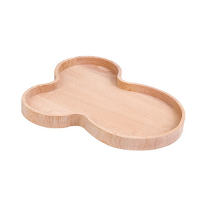 Wooden Serving <b>Tray</b> 35x28x3cm For Coffee <b>Tea</b> Snacks Home Use Solid Color Dishware Set - Product Image 5