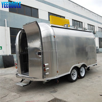 Gas carrito de comida/Autobús camión de comida rápido/patatas van laminado helado remolque CE