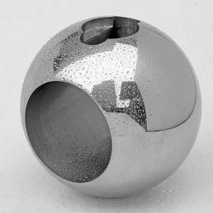 Cuentas de acero con orificio pasante magnético débil 3mm 4mm <span class=keywords><strong>5mm</strong></span> 6mm 10mm <span class=keywords><strong>304</strong></span> bolas de acero inoxidable con agujeros sin rosca perforados - Product Image 5