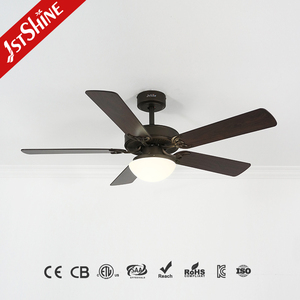 1stshine พัดลมเพดาน LED แบบชนบทเงียบมอเตอร์ทองแดง DC บริสุทธิ์พัดลม<span class=keywords><strong>เพดาน</strong></span>แบบพลิกกลับได้พร้อมไฟ - Product Image 1