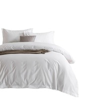 Parure de lit d'hôtel cinq étoiles, couleur unie, ensemble quatre pièces, draps en coton blanc, housse de couette avec teinture réactive