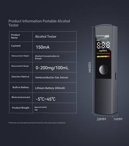 Instrument de <span class=keywords><strong>test</strong></span> d'alcool de haute qualité Type de soufflage détecteur d'alcool maison expiration personnelle analyseur d'alcool de haute précision - Product Image 5