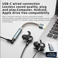 Amplificador de Auriculares PIVA BA30 Tipo-C a 3.5mm, Audio Hi-Res HIFI, DAC con Frecuencia de Muestreo de 384KHz y 32 bits, Decodificación Digital