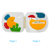 Livre d'activités sensorielles en feutre pour enfants, fait main, pour la maternelle, avec autocollants réutilisables, thème dessins animés