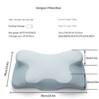 Oreiller ergonomique moderne à housse amovible en mousse à mémoire de forme, soulage les douleurs au cou et à la tête pour un sommeil réparateur