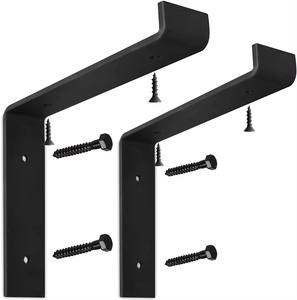 Soportes de estante Soportes de labios para estantes, Soporte de estante flotante de acero forjado industrial, Estante flotante de metal crudo/acero - Product Image 1