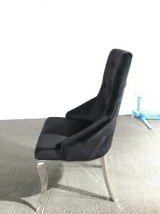 <span class=keywords><strong>Blackman</strong></span>-Silla de comedor de terciopelo, sillón de espalda alta de acero inoxidable, cromado, elegante, B8221 - Product Image 6