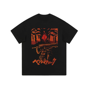T-shirt en coton streetwear, style Harajuku japonais, imprimé anime, manches longues, respirant, pour homme et femme, coupe ample, streetwear hip-hop - Product Image 2