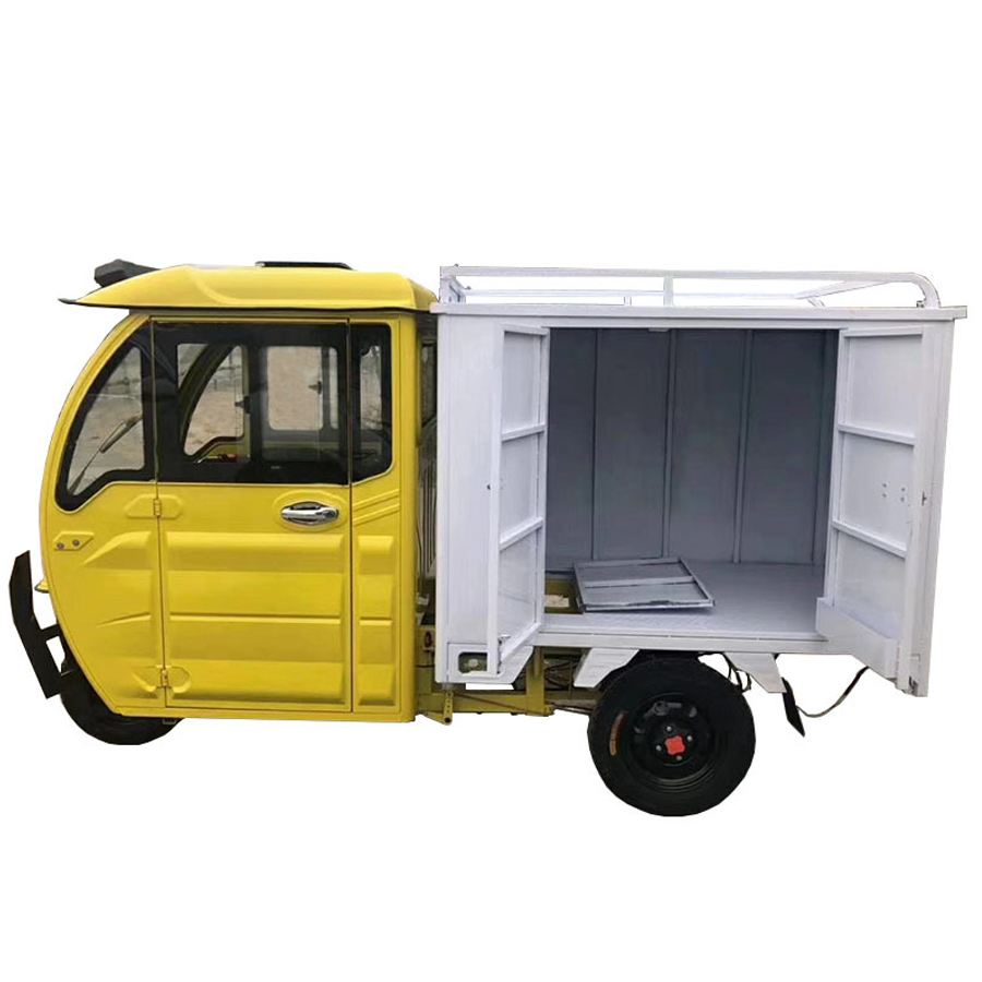 Трехколесные трехколесные велосипеды для экспресс-доставки 1000w/1200w 60v/72v электрические трехколесные трициклы для доставки транспортного средства закрытого типа кузова
