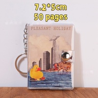 Carnet portable créatif Kawaii avec couverture en PVC, petit carnet mignon pour étudiants, fournitures scolaires, breloques de sac, porte-clés