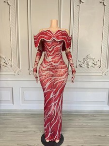 Robes <span class=keywords><strong>de</strong></span> Soirée Sans Bretelles Bal Cristal Coupe A-Line Longueur Ras du Sol pour Banquet Femme Remise <span class=keywords><strong>de</strong></span> Diplôme <span class=keywords><strong>Mariage</strong></span> Soirée Vintage Sexy - Product Image 4