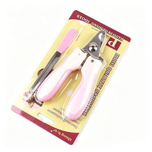 Juego de cortaúñas para mascotas de acero inoxidable con lima para herramientas de aseo de perros y gatos, modelo regular - Product Image 2