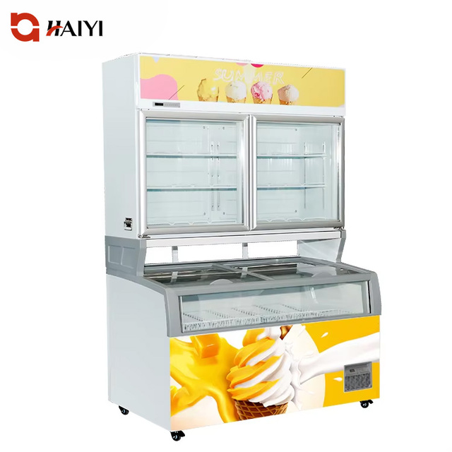 Factory Direct Supermarket Display Freezers Commercial Fridge Ice Cream Display Combined Fridge Freezer