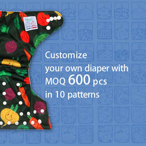 Babyshow vente en gros couche de poche couche lavable réutilisable imperméable Pul tissu couches en tissu Polyester bébé couches - Product Image 2