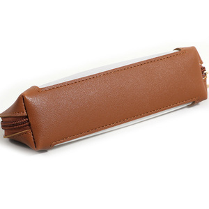 Trousse à crayons de grande capacité de style coréen pour étudiants, boîte à crayons portable en cuir PU avec fermeture éclair, étui transparent imperméable pour stylet. - Product Image 4