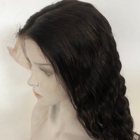 Perruque Cheveux Humains Ondulés Châtain Foncé Mélange Châtain avec Mèches, Dentelle HD 13x6, Raie Centrale, Densité 180%