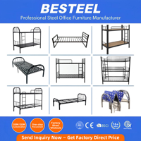Hochwertiges Metall-Etagenbett zum Großhandelspreis, Zweistöckige Betten für Erwachsene, für Zuhause, Schule, Hotel, Hostel, Schlafzimmer