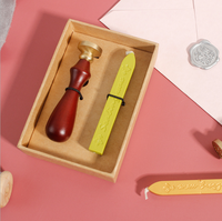 Sceau de cire en laiton timbre papier boîte-cadeau Kit de sceau de cire timbre personnalisé avec divers modèles