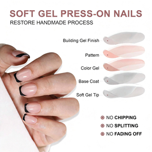 <span class=keywords><strong>Uñas</strong></span> Postizas Hechas a Mano, Color Rosa, Tipo Almendra Francesa Pequeña, <span class=keywords><strong>de</strong></span> Alta Calidad, Reutilizables, Puntas Largas, Stiletto, ABS - Product Image 5