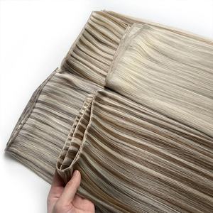 Extensions de cheveux naturels Butterfly Weft, invisibles, en PU plat avec trous, double languette, 12-24 <span class=keywords><strong>pouces</strong></span>, application Microlink, usage quotidien - Product Image 2