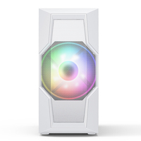 Étuis avant pour ordinateur de jeu, boîtier en verre trempé blanc, tour de pc ventilateur 20cm, vente en gros
