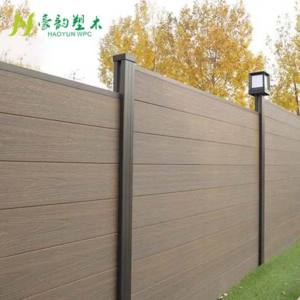 Uv Protected Composite Wood Fence Panel Outdoor Fencing Wpc Garden Fence