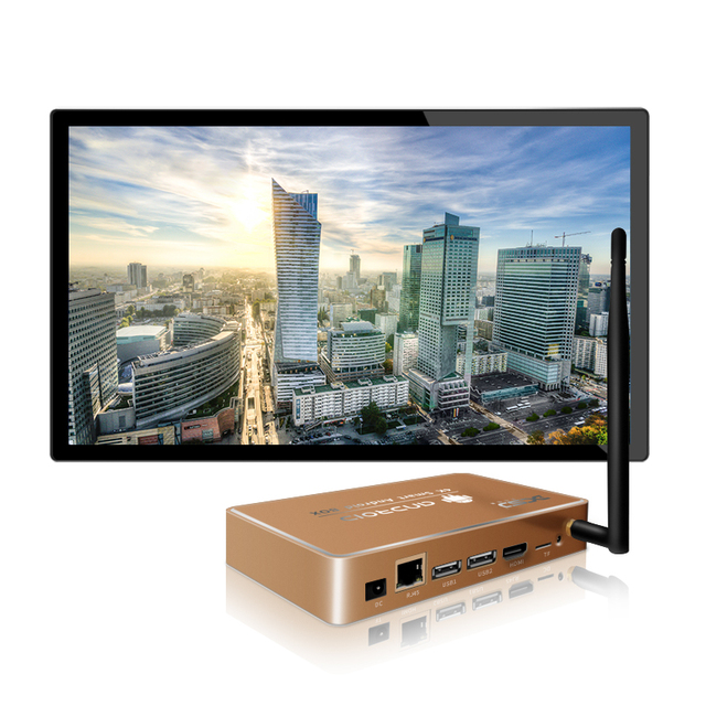 HD Digital Signage Media Player Box with User-friendly Cloud-based Digital Signage Content Management System Software