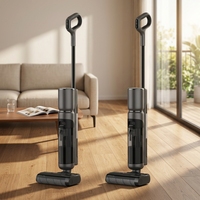 Nettoyeur de sols professionnel sans fil, durable, rechargeable, à eau chaude, autonettoyant, pour nettoyage humide et sec, avec certificats