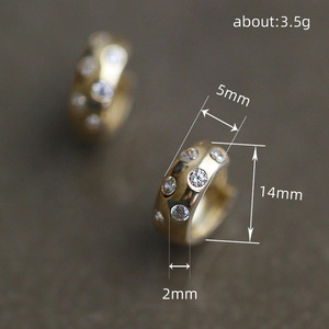 Minimalist Women Hoop Ear <b>Cuff</b> with Sparkling Stone Detail for Daily Wear Jewelry - Product Image 4