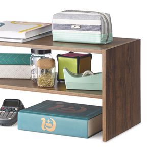 <span class=keywords><strong>Scarpiera</strong></span> Moderna in Legno Impilabile a 2 Ripiani, Finitura Noce, 60 cm, <span class=keywords><strong>per</strong></span> Soggiorno, Camera da Letto, Hotel e Ufficio Domestico - Product Image 5