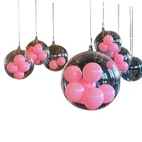 Superbe décoration de ballons Bobo créative avec pendentif en pétales de rose en PE pour centre commercial, restaurant, mariage romantique, suspension au plafond