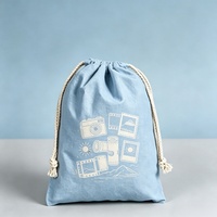 Sac à cordon en toile naturelle imprimé motif dessin animé, écologique, recyclable, lavable, multi-usage, portable, pochette de rangement pour cadeaux