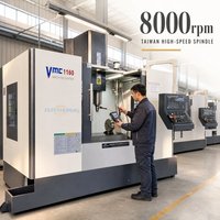 Mesin Permesinan Vertikal CNC VMC1160, Mesin Penggilingan Logam Tugas Berat, Struktur Kokoh untuk Pemrosesan Part Presisi